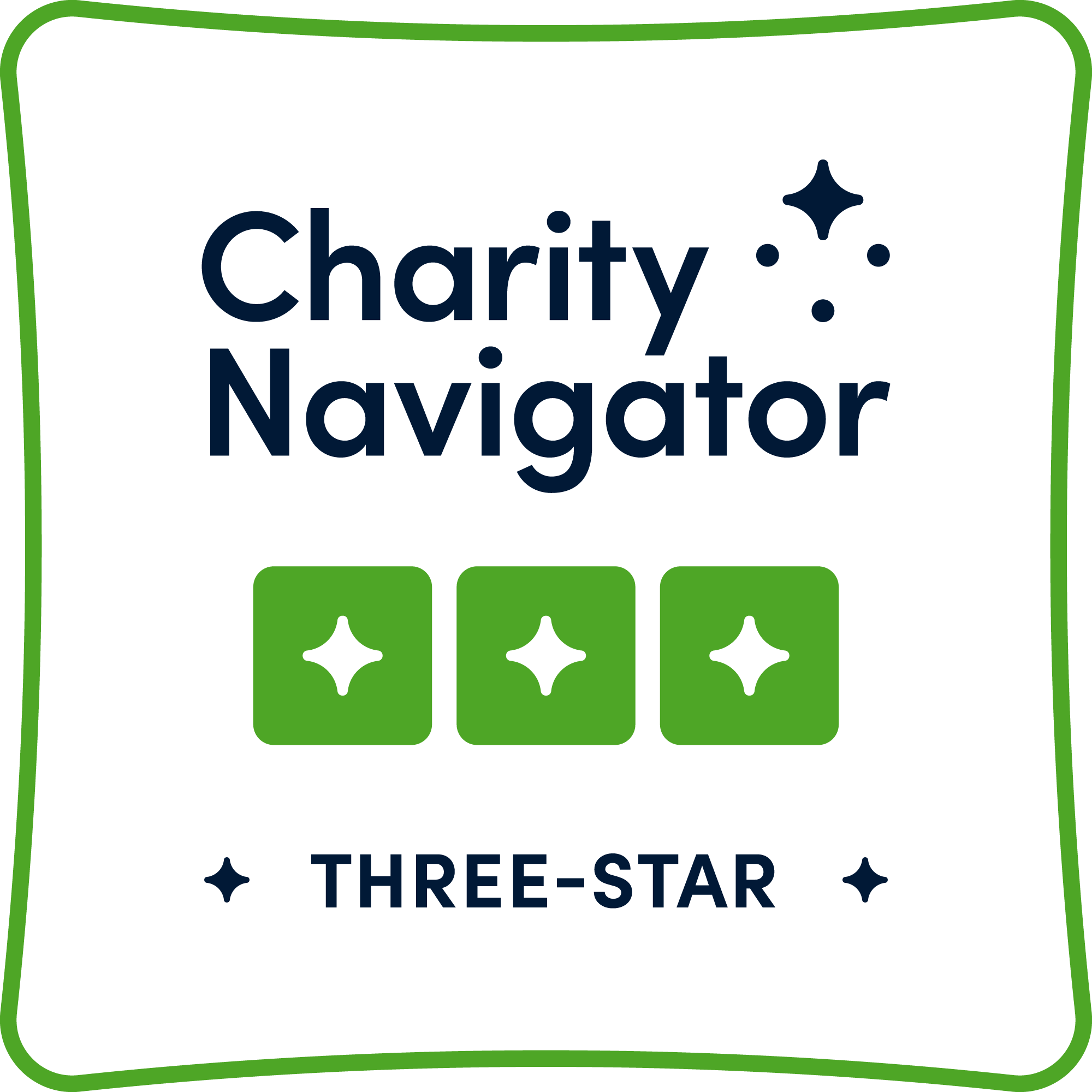 Charity Navigator Three Star Rating Badge